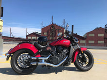 Load image into Gallery viewer, Indian Scout motorcycle - Flying Native Skull Red Accents, Black