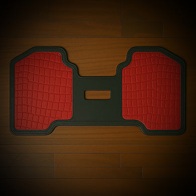Heat Shield for Harley Davidson Motorcycles - Red, Genuine American Alligator