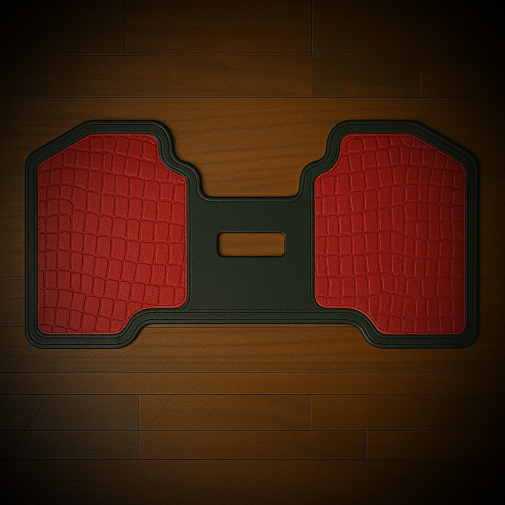 Heat Shield for Harley Davidson Motorcycles - Red, Genuine American Alligator