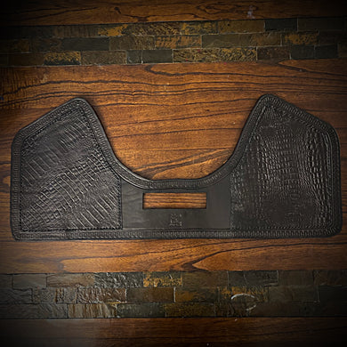 Heat Shield for Indian Challenger & Pursuit- Black, Genuine American Alligator,