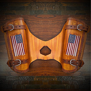 Heat Shield for  Indian Scout  motorcycle - Double Pouch - Old Glory