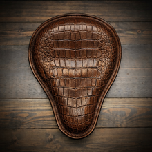 Load image into Gallery viewer, Chopper/Bobber Pan Seat, Alligator Print