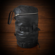 Load image into Gallery viewer, Leather Motorcycle Duffel Bag, Black