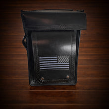 Load image into Gallery viewer, Motorcycle Trunk Bag, Custom Art Fits All Brands of Motorcycles w/ Rear Luggage Rack, Fits Rickrak Brand of Racks Black