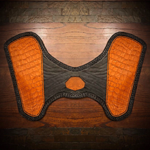 Load image into Gallery viewer, Heat Shield - Genuine Alligator, Custom Colors, Black, Fits Indian Scout