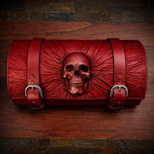 Load image into Gallery viewer, Round Bag for Motorcycles - Nightmare Skull, Red