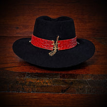 Load image into Gallery viewer, Hat Band, Alligator Print, Red