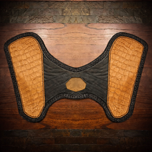 Load image into Gallery viewer, Heat Shield - Genuine Alligator, Custom Colors, Black, Fits Indian Scout