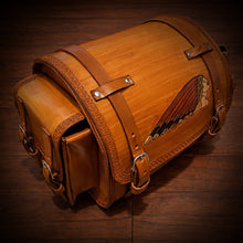 Load image into Gallery viewer, Motorcycle Trunk Bag, Female Warbonnet, Fits All Brands of Motorcycles w/ A Rear Luggage Rack