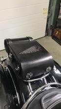 Load image into Gallery viewer, Motorcycle Luggage Rack Bag with Detachable Tool Bag, Custom Art Black