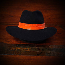 Load image into Gallery viewer, Hat Band, Alligator Print, Orange