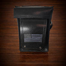 Load image into Gallery viewer, Motorcycle Trunk Bag, Custom Art Fits All Brands of Motorcycles w/ Rear Luggage Rack, Fits Rickrak Brand of Racks Black