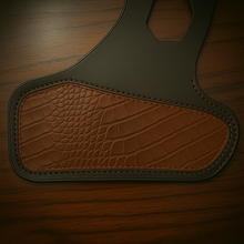 Load image into Gallery viewer, Heat Shield for Indian Scout Motorcycles, With Pouch, Genuine Red American Alligator