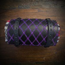 Load image into Gallery viewer, Bedroll for Motorcycles - Generation 2, Black, Double Diamond Stitching, Custom Colors