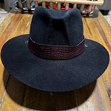 Load image into Gallery viewer, Hat Band, Alligator Print, Black Cherry