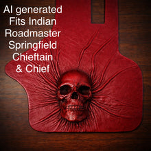 Load image into Gallery viewer, Heat Shield Nightmare Skull, Red Custom Made To Fit Any Make and Model Of Bike