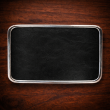 Load image into Gallery viewer, Belt Buckle Black Leather (Ships Now)