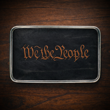 Load image into Gallery viewer, Belt Buckle Custom Art On Black Leather