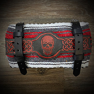 Bedroll for Motorcycles, Circle & Bar - Custom Art, Black