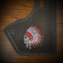Load image into Gallery viewer, Heat Shield with Pouch for Indian Challenger and Pursuit - Black, Custom Art