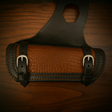 Load image into Gallery viewer, Heat Shield for Indian Scout Motorcycles, With Pouch, Genuine Red American Alligator