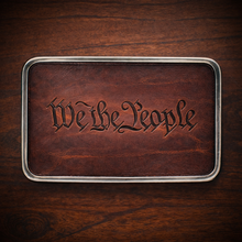 Load image into Gallery viewer, Belt Buckle “We The People” In Brown Leather