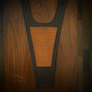 Tank Bib - Fits Indian Challenger and Pursuit, Tan Genuine Alligator