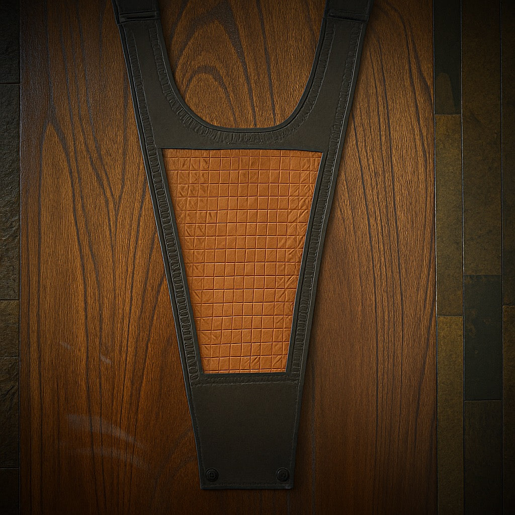 Tank Bib - Fits Indian Challenger and Pursuit, Tan Genuine Alligator