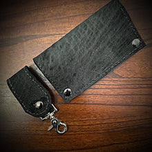 Load image into Gallery viewer, Long Biker Exotic Leather Wallet with Chain - Hippopotamus