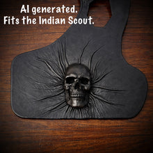 Load image into Gallery viewer, Heat Shield Nightmare Skull, Black, Custom Made To Fit Any Make and Model Of Bike