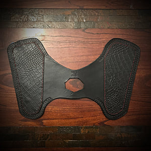 Heat Shield for Indian Scout Motorcycles - Black, Genuine American Alligator,