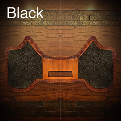 Heat Shield, Tan - Genuine Black American Alligator, Fits Indian Chief, Chieftain, Springfield, Vintage and Roadmaster