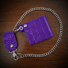 Load image into Gallery viewer, Billfold - Genuine Alligator Purple