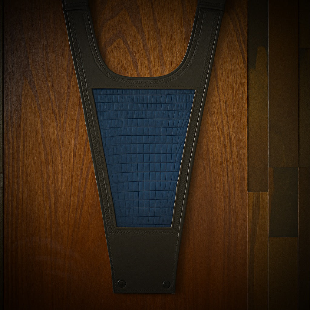 Tank Bib - Fits Indian Challenger and Pursuit, Blue Genuine Alligator