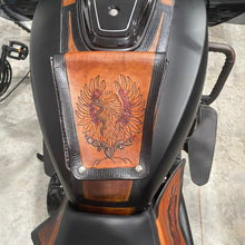 Load image into Gallery viewer, Tank Bib - Indian Challenger and Pursuit, w/ Pouch - Custom Art, Brown