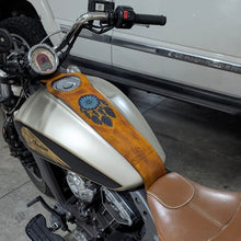 Load image into Gallery viewer, Tank Bib - Fits Indian Scout Motorcycles - Custom Art, Tan