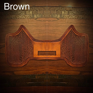 Heat Shield, Tan - Genuine Brown American Alligator, Fits Indian Chief, Chieftain, Springfield, Vintage and Roadmaster