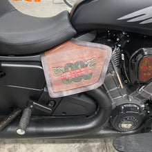 Load image into Gallery viewer, Heat Shield for Indian Challenger and Pursuit Motorcycles - Maquizcoatl Aztec Double headed Snake Art