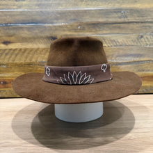 Load image into Gallery viewer, Fedora, Brown Felt, Brown Bandana