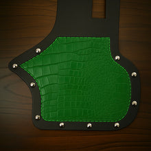 Load image into Gallery viewer, Heat Shield, Embossed Alligator Print Dome Metal Studs &amp; Suede Backing - Fits Indian Chief, Chieftain, Springfield, Vintage and Roadmaster