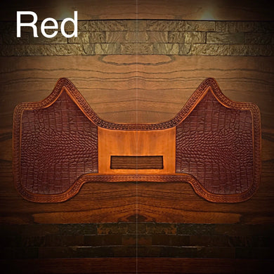 Heat Shield, Tan - Genuine Red American Alligator, Fits Indian Chief, Chieftain, Springfield, Vintage and Roadmaster