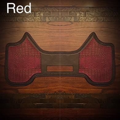 Heat Shield, Black - Genuine Red American Alligator, Fits Indian Chief, Chieftain, Springfield, Vintage and Roadmaster