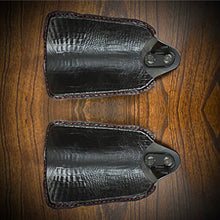 Load image into Gallery viewer, Leather Covered Handlebar Hand Guards Custom Colors American Alligator