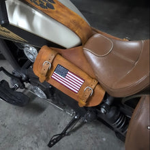 Load image into Gallery viewer, Heat Shield with 2 pouches for Indian Scout Motorcycle - Custom Art, Tan