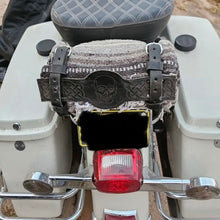 Load image into Gallery viewer, Bedroll for Motorcycles, Circle &amp; Bar - Custom Art, Black