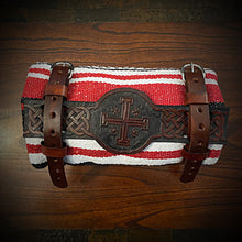 Load image into Gallery viewer, Bedroll for Motorcycles, Circle &amp; Bar - Custom Art, Brown