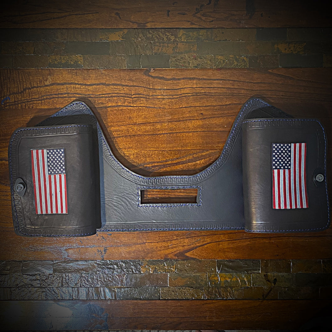 Heat Shield with 2 Pouches for Indian Challenger and Pursuit, Old Glory