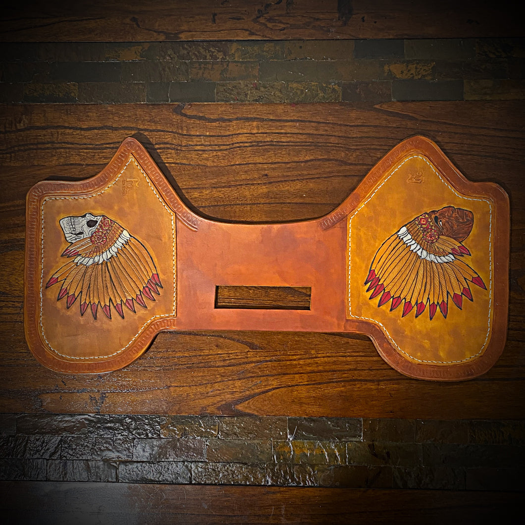 Heat Shield, Life & Death, Indian Tan - Fits Indian Chief, Chieftain, Springfield, Vintage and Roadmaster