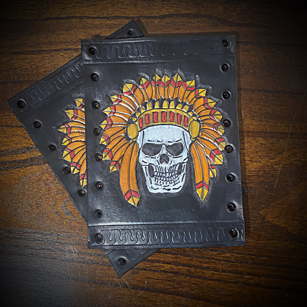 Motorcycle Fork Covers - Native Skull
