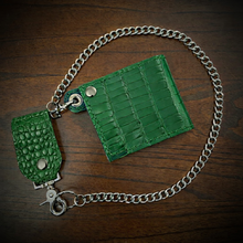 Load image into Gallery viewer, Billfold - Genuine Green Alligator